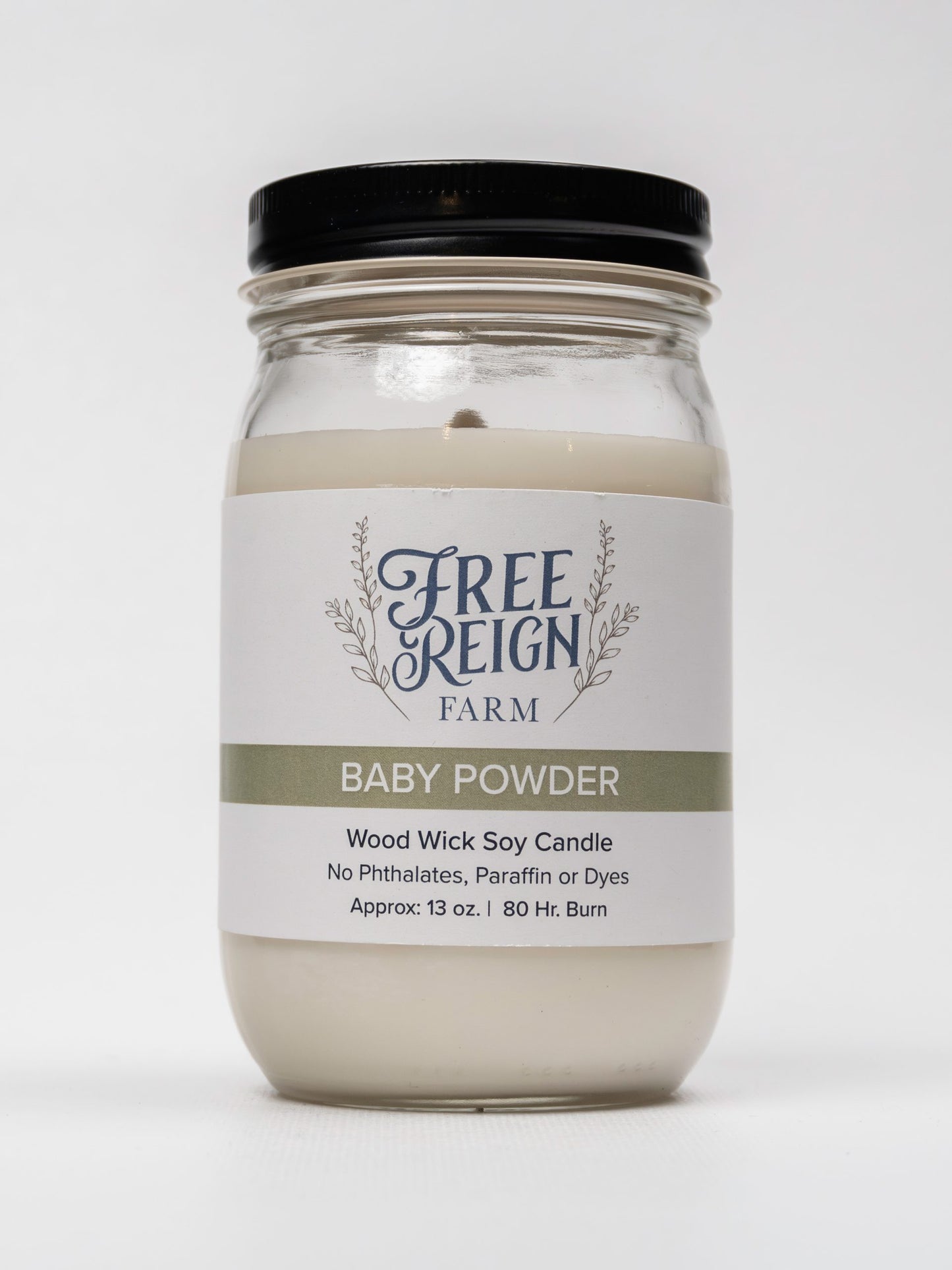 Baby Powder - Gentle Notes Of Soft Florals And Warm Musk | Wood Wick Candle