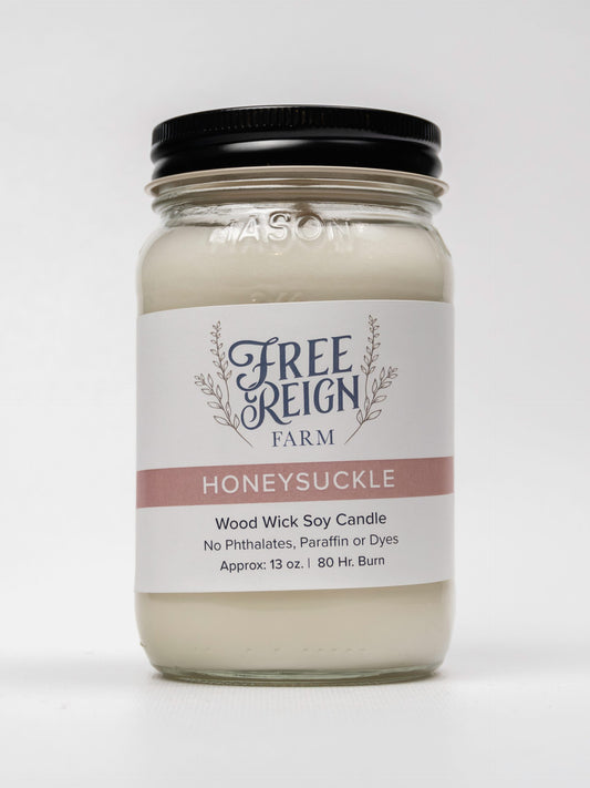 Honeysuckle Wood Wick Candle
