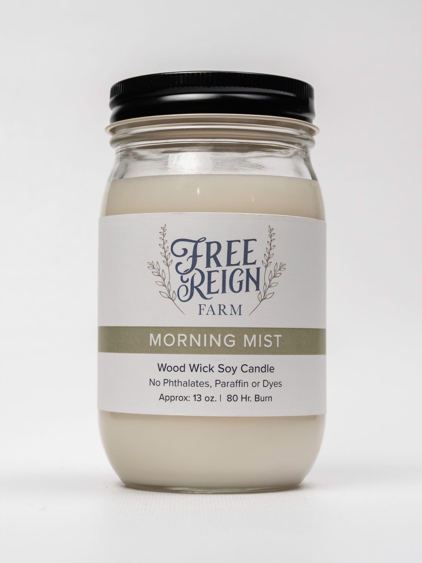 Morning Mist - Fresh, Soft, Refreshing, Invigorating, Eucalyptus Tea | Wood Wick Candle