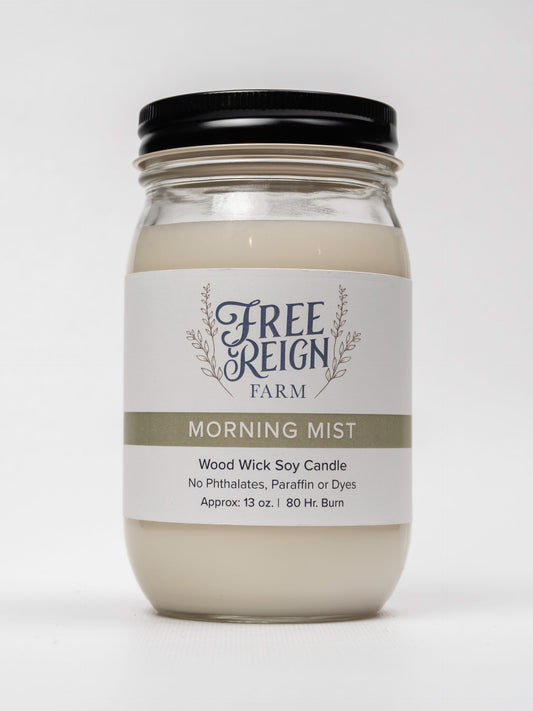 Morning Mist Wood Wick Candle
