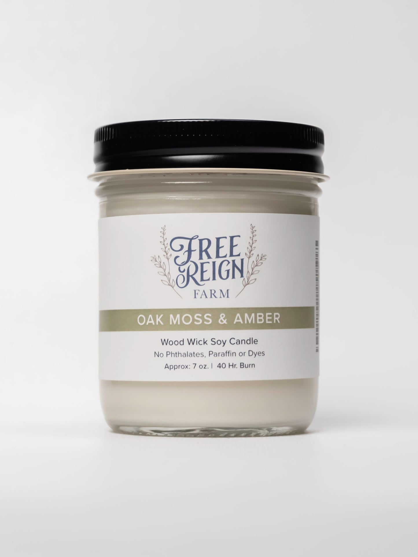 Oak Moss & Amber - Sage, Orange, Lavender, Oak Moss | Wood Wick Candle