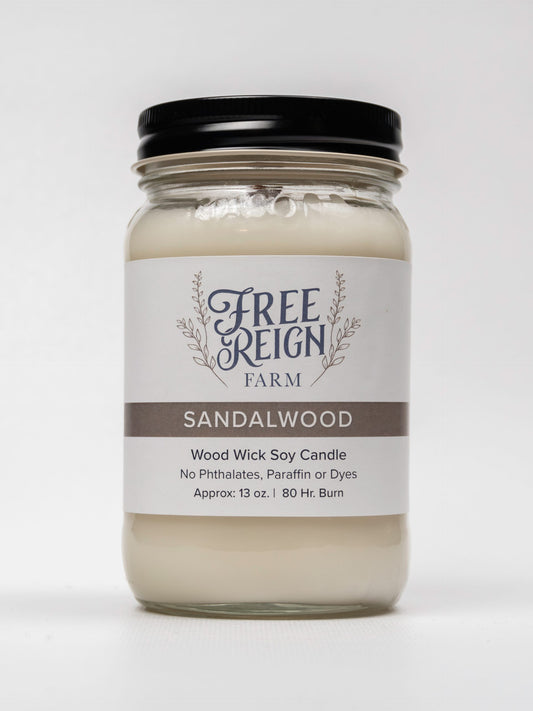 Sandalwood Wood Wick Candle