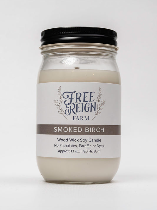 Smoked Birch Wood Wick Candle