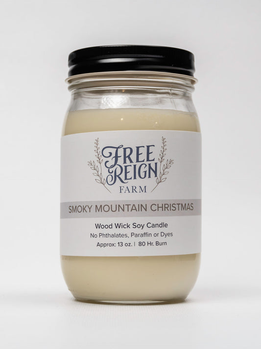 Smokey Mountain Christmas Wood Wick Candle
