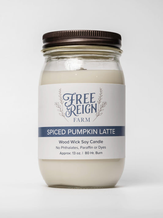 Spiced Pumpkin Latte Wood Wick Candle