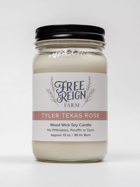 Tyler Texas Rose Wood Wick Candle