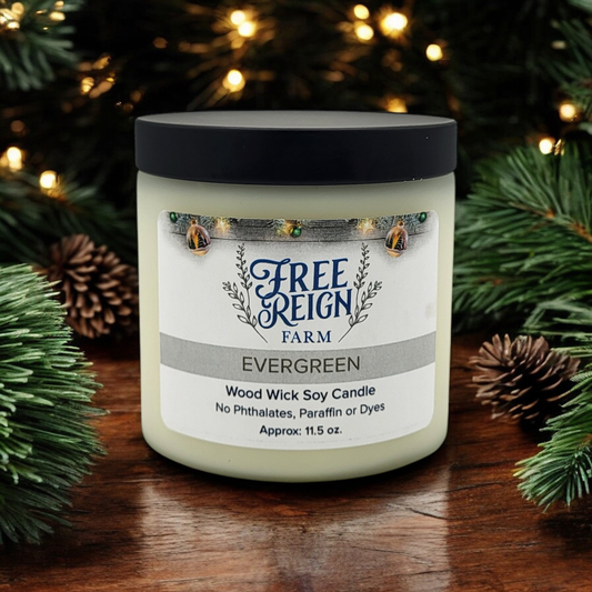 Evergreen - Smells Just Like A Christmas Tree – Woodsy, Earthy, And Fresh | Wood Wick Candle