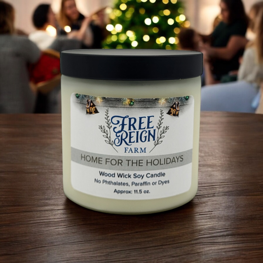 Home for the Holidays - Scents Of Apples, Cinnamon, Evergreen, Orange, Sandalwood and Smoke | Wood Wick Candle