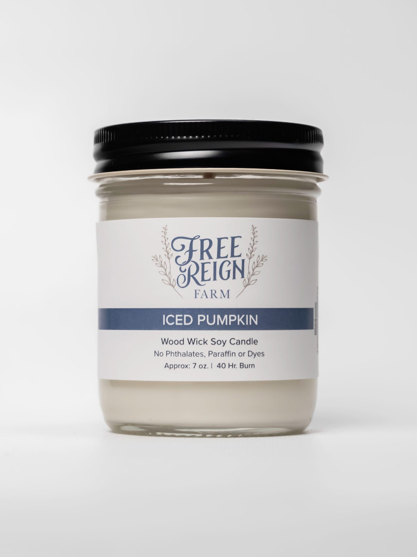 Iced Pumpkin - Fusion Of Sweet Vanilla And Pumpkin Spice | Wood Wick Candle